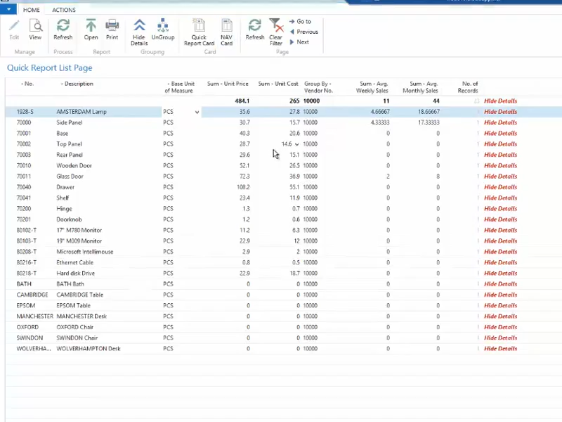 nHanced Quick Reports & Views Dynamics NAV & Business Central
